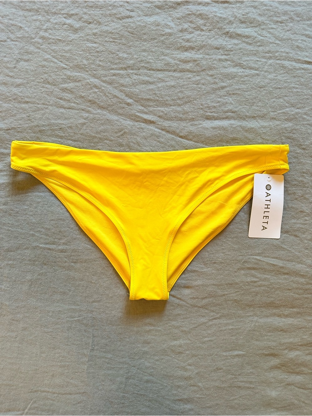 Athleta Cheekiest Clean Low Rise Swimsuit Bikini Bottoms Yellow XL